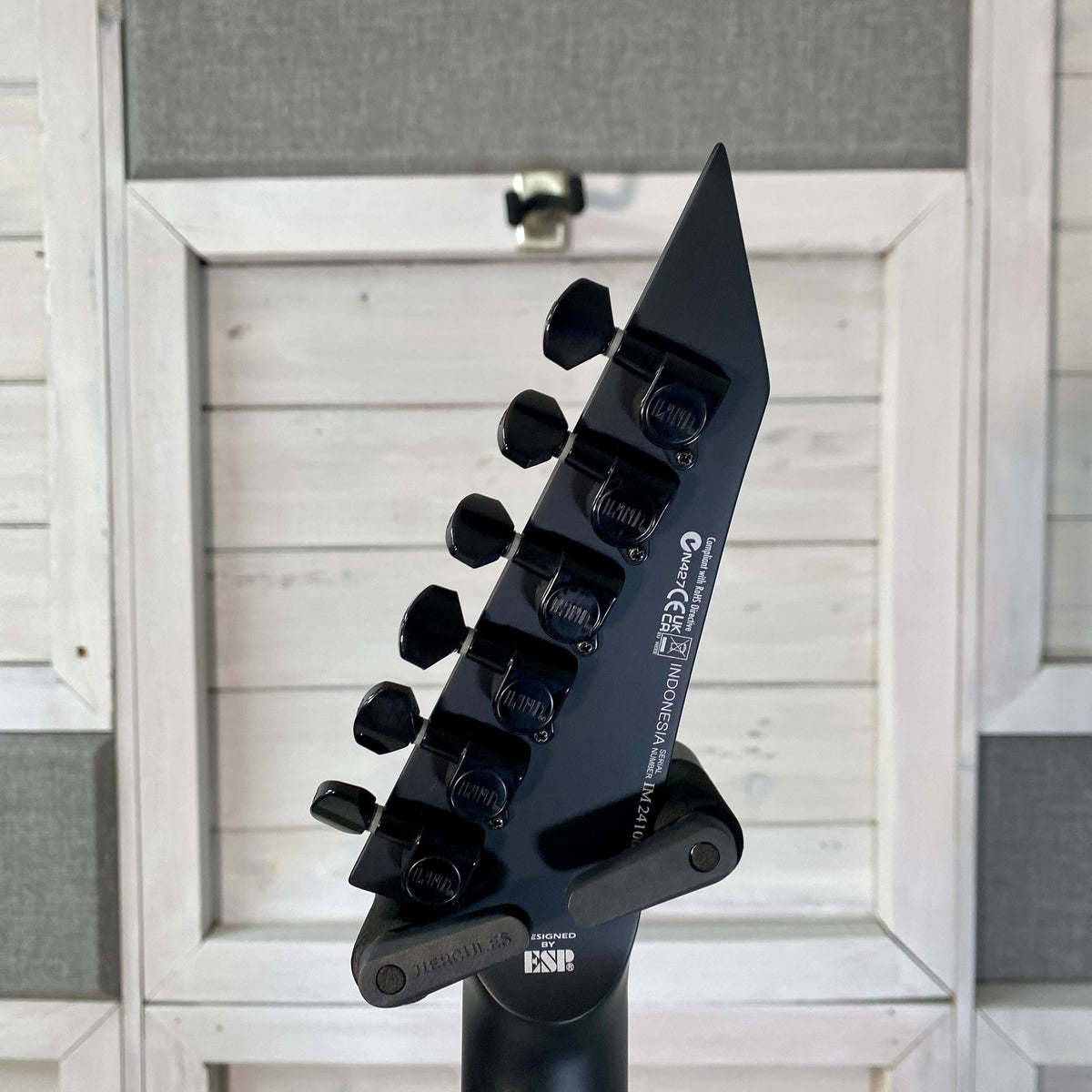 LTD M-201HT headstock, back with LTD tuners