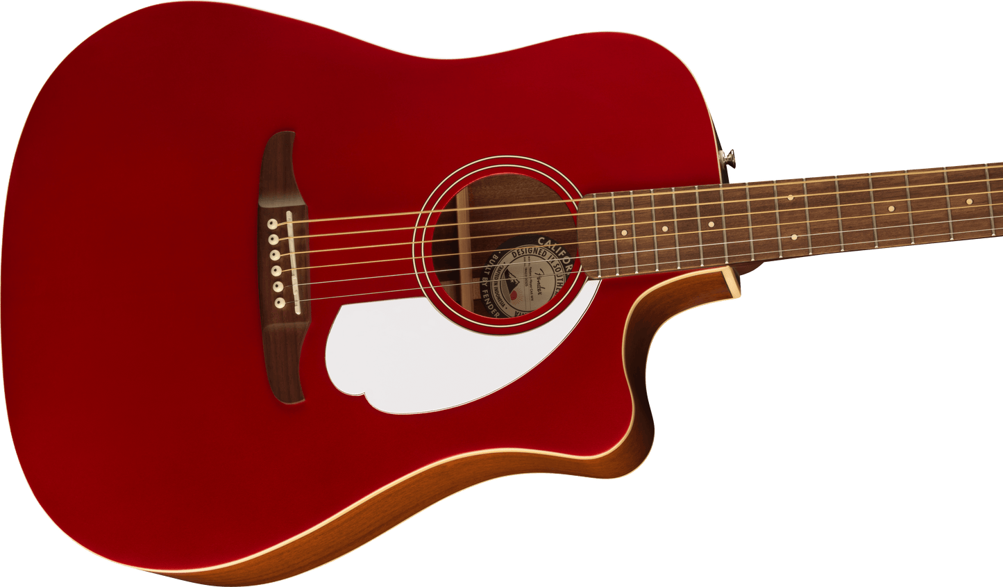 Fender Redondo Player Electric Acoustic Guitar In Fiesta Red