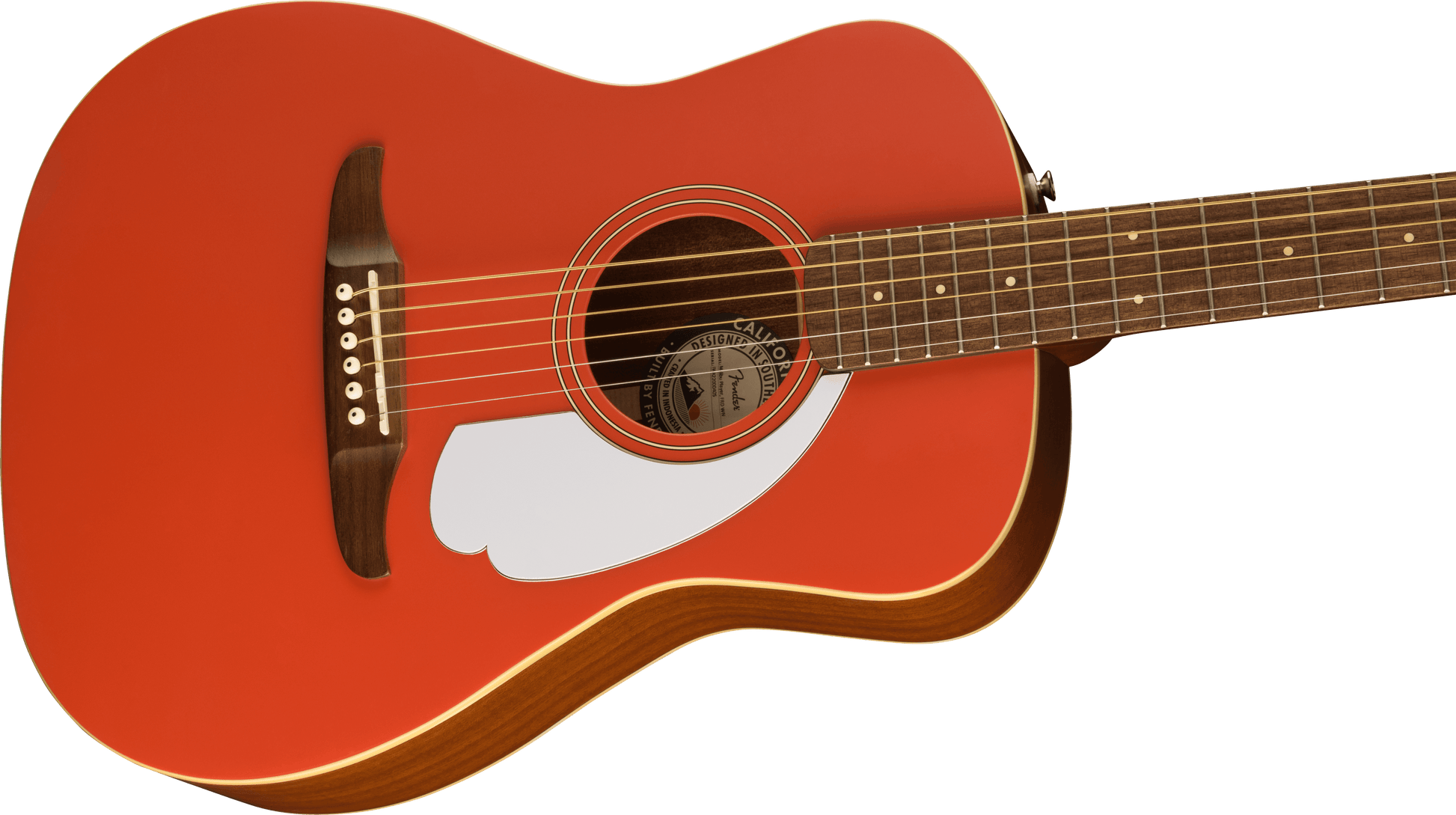 Fender Malibu Player Electric Acoustic Guitar In Fiesta Red