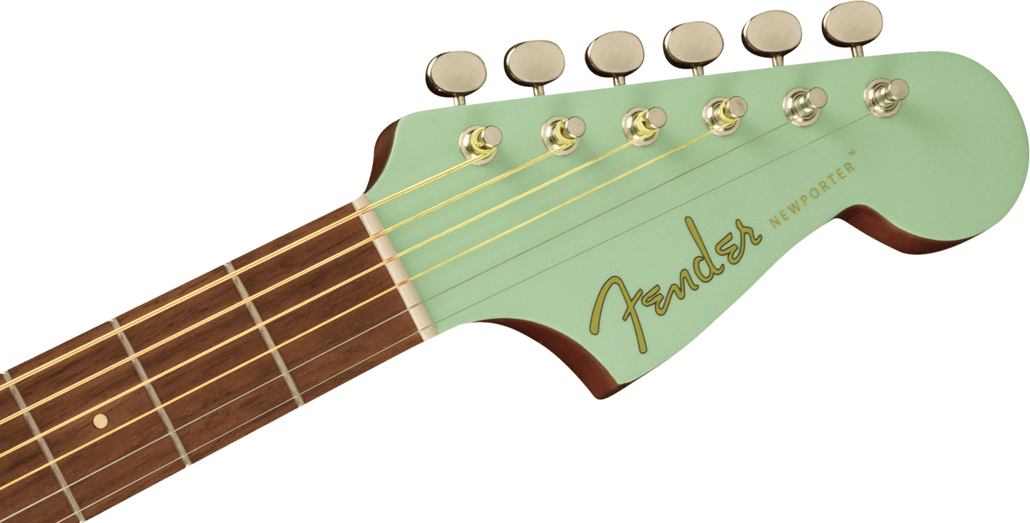 Fender Newporter Player Electric Acoustic Guitar in Surf Green