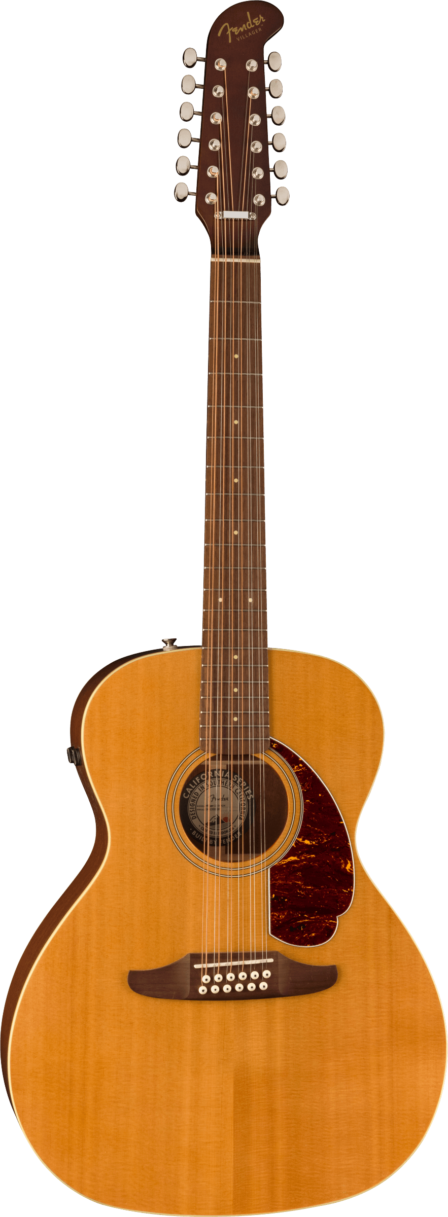 Fender Villager™ 12-String Electric Acoustic Guitar in Aged Natural Finish