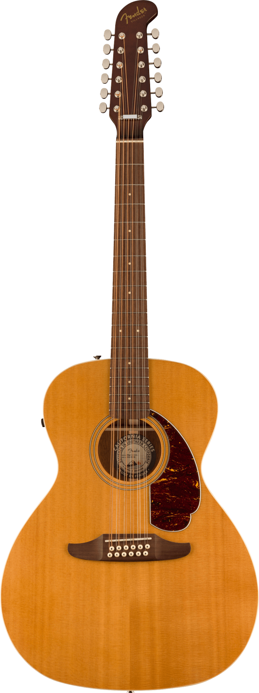 Fender Villager™ 12-String Electric Acoustic Guitar in Aged Natural Finish