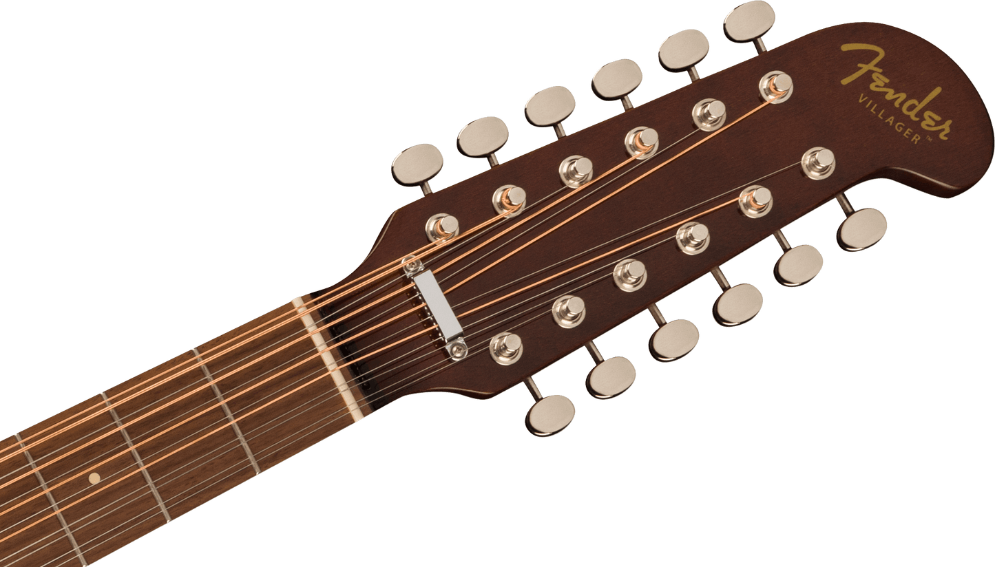 Fender Villager™ 12-String Electric Acoustic Guitar in Aged Natural Finish