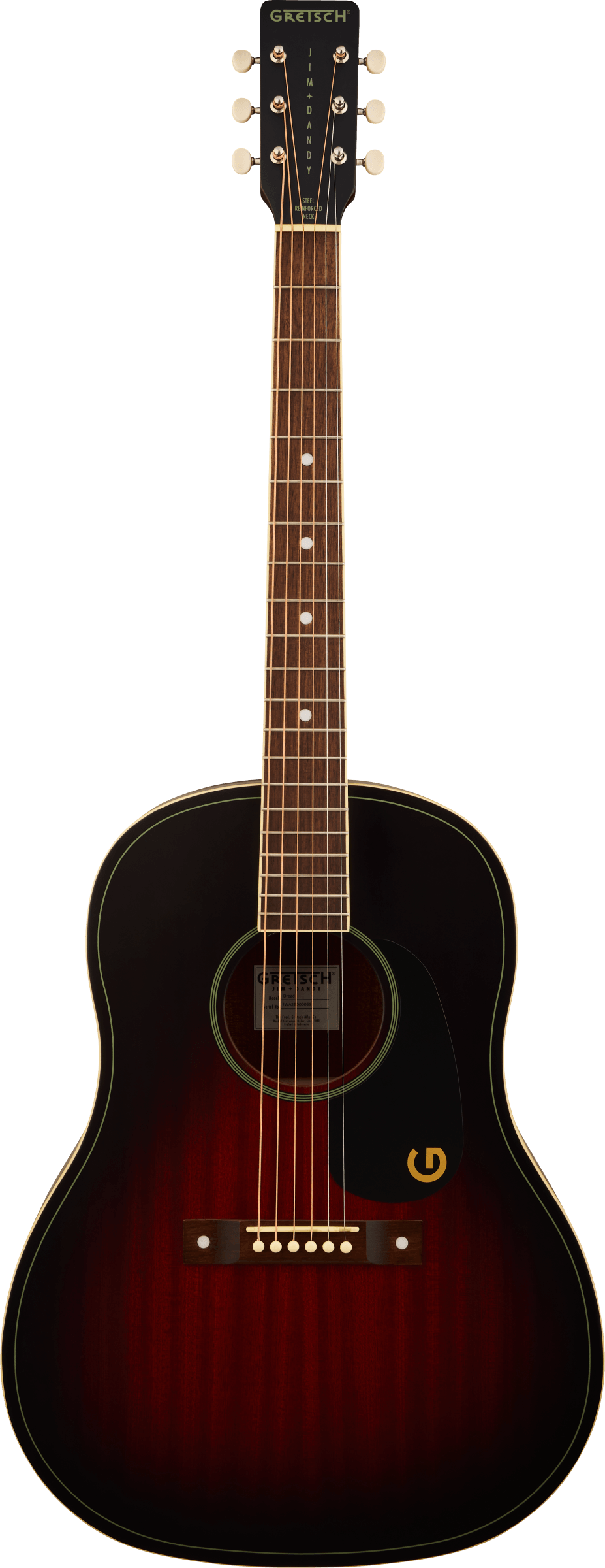 Gretsch Jim Dandy Dreadnought Acoustic Guitar in Deep Cherry Burst