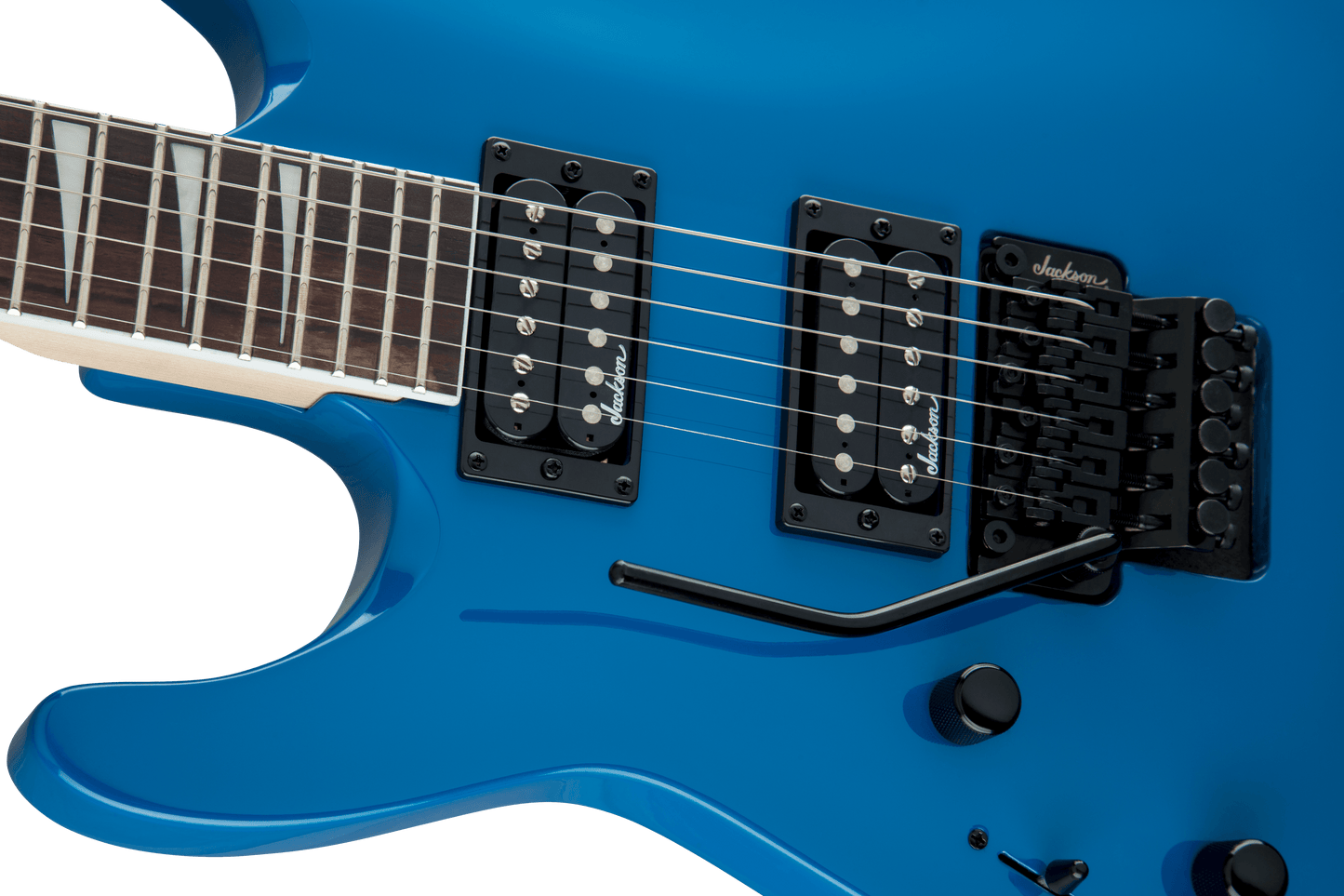 Jackson JS Series Dinky® Arch Top JS32 DKA LH Lefty in Bright Blue