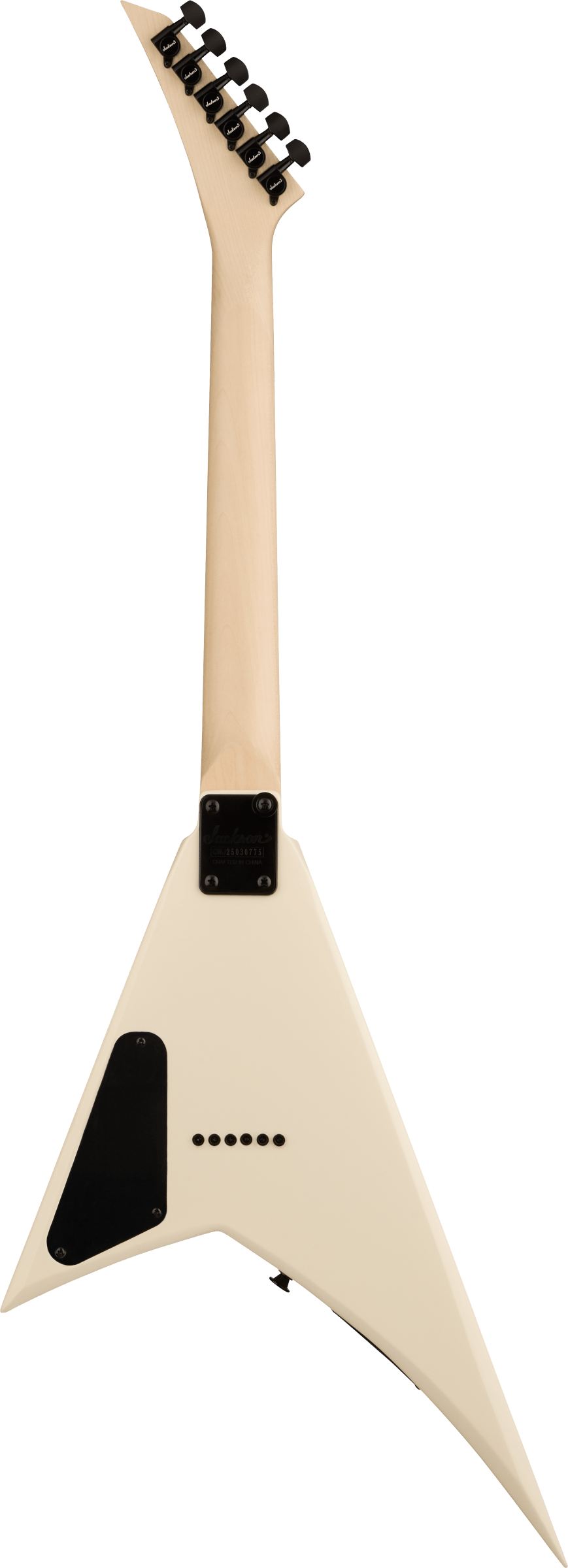 Jackson JS Series RR Minion JS1XM 2/3 Size Electric Guitar In Snow White With Black Pinstripes