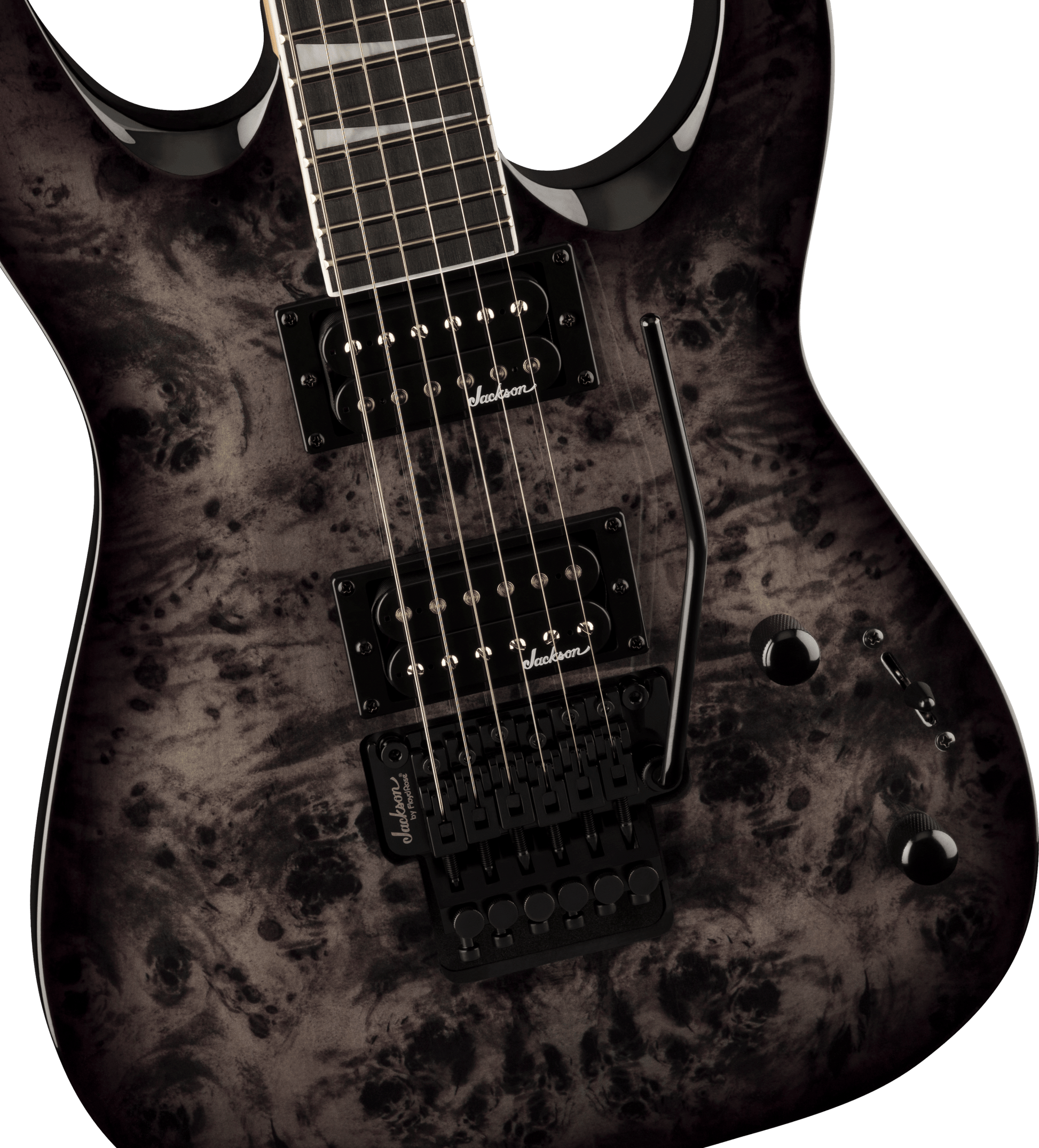 Jackson JS Series Dinky® Arch Top JS32 DKAP in Transparent Black