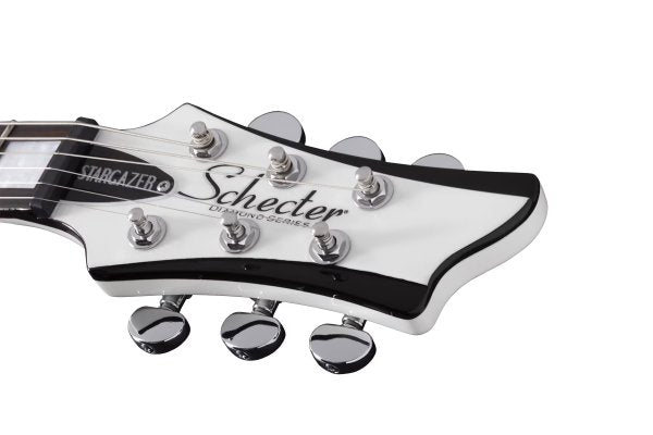 Schecter Stargazer-6 Electric Guitar in Gloss White – view 2