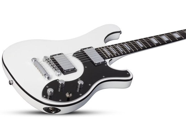 Schecter Stargazer-6 Electric Guitar in Gloss White – view 3