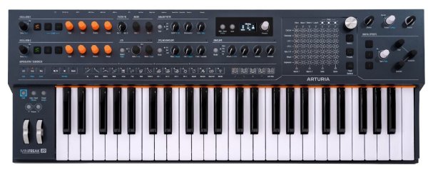 Arturia MiniFreak 49 hybrid synthesizer, top view