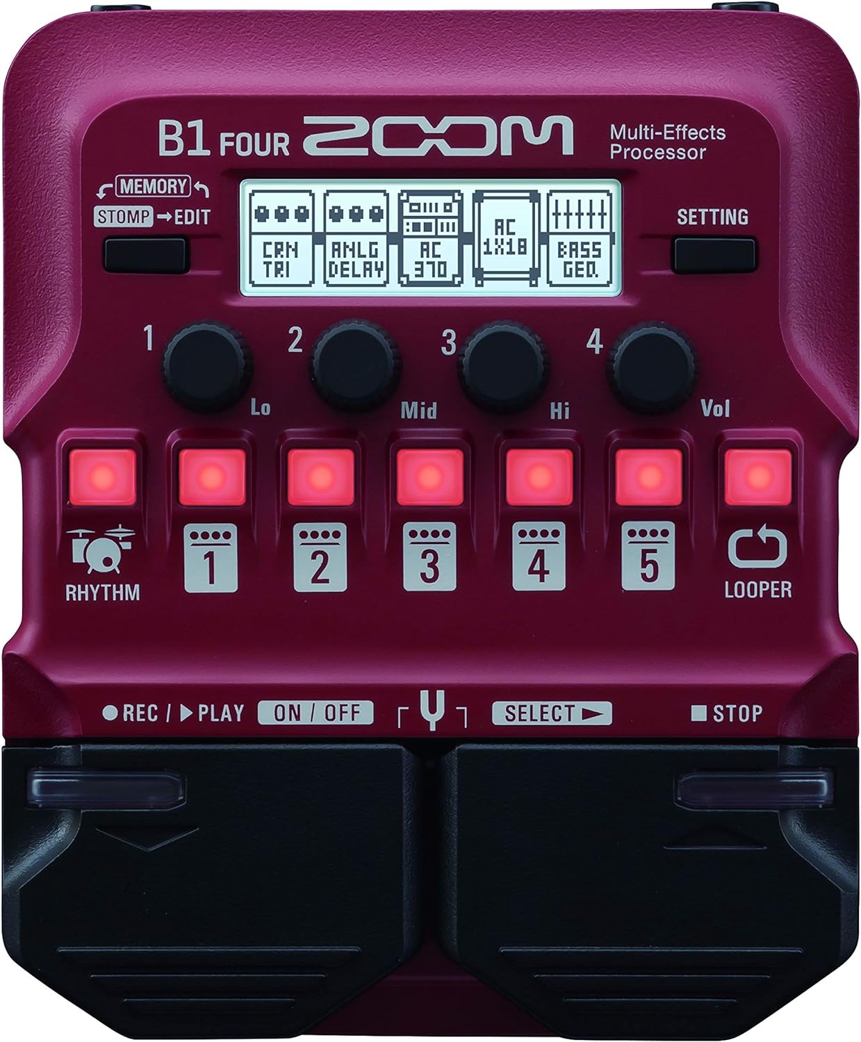 Zoom B1 Four Bass Multi-Effects Pedal – Maar’s Music
