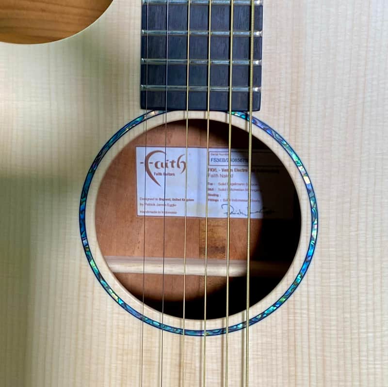 Faith Guitars Naked Venus Cutaway Lefty Electric Acoustic Guitar