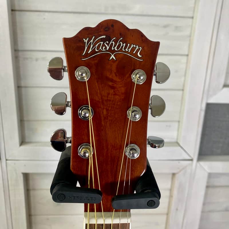 Washburn Deep Forest Burl Electric Acoustic Guitar in Amber Fade