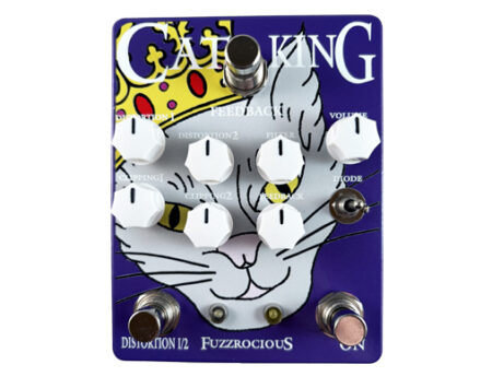 Fuzzrocious Pedals Cat King Distortion Pedal Purple