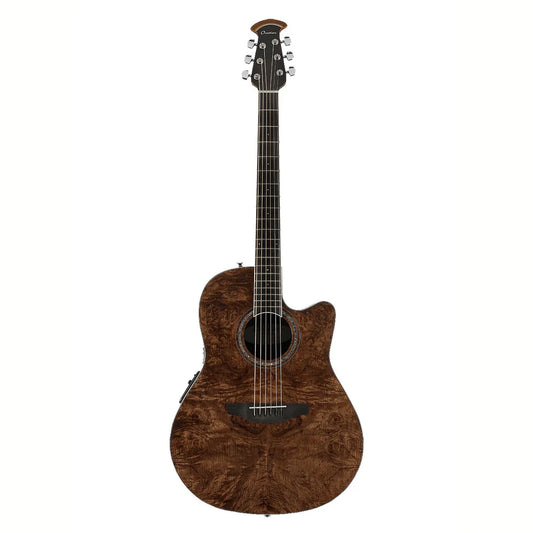 Ovation Electric Acoustic Guitar Celebrity Standard Plus Mid Depth Cutaway in Nutmeg Burled Maple