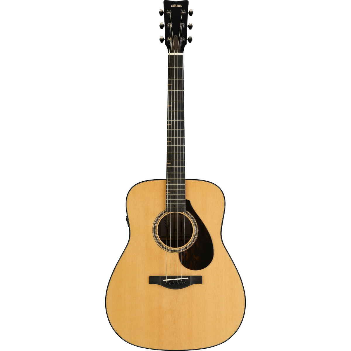 Yamaha FG7 MX Dreadnought Electric Acoustic Guitar – front, transparent background