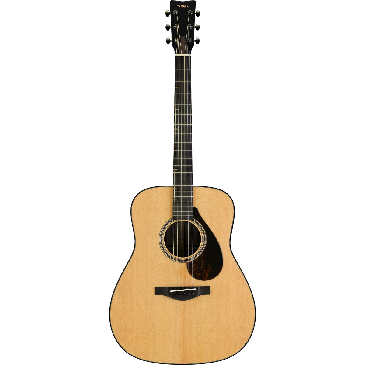 Yamaha FG7 R Dreadnought Acoustic Guitar – front, transparent background