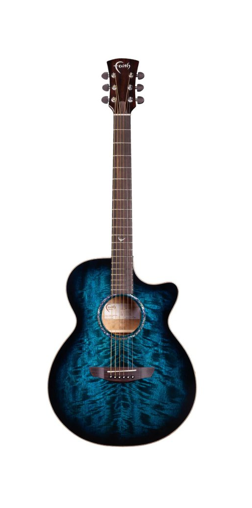 Faith Blue Moon Venus Cutaway Electric / Acoustic Guitar