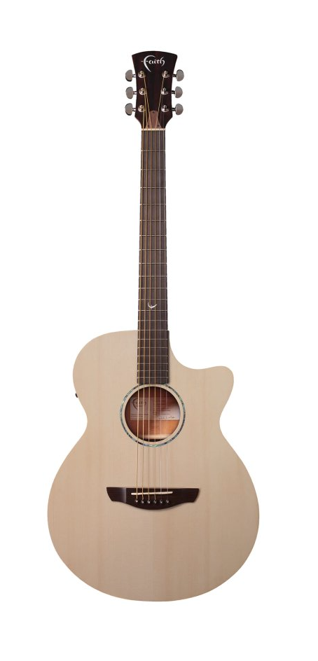 Faith Guitars Naked Venus Cutaway Electric / Acoustic Guitar