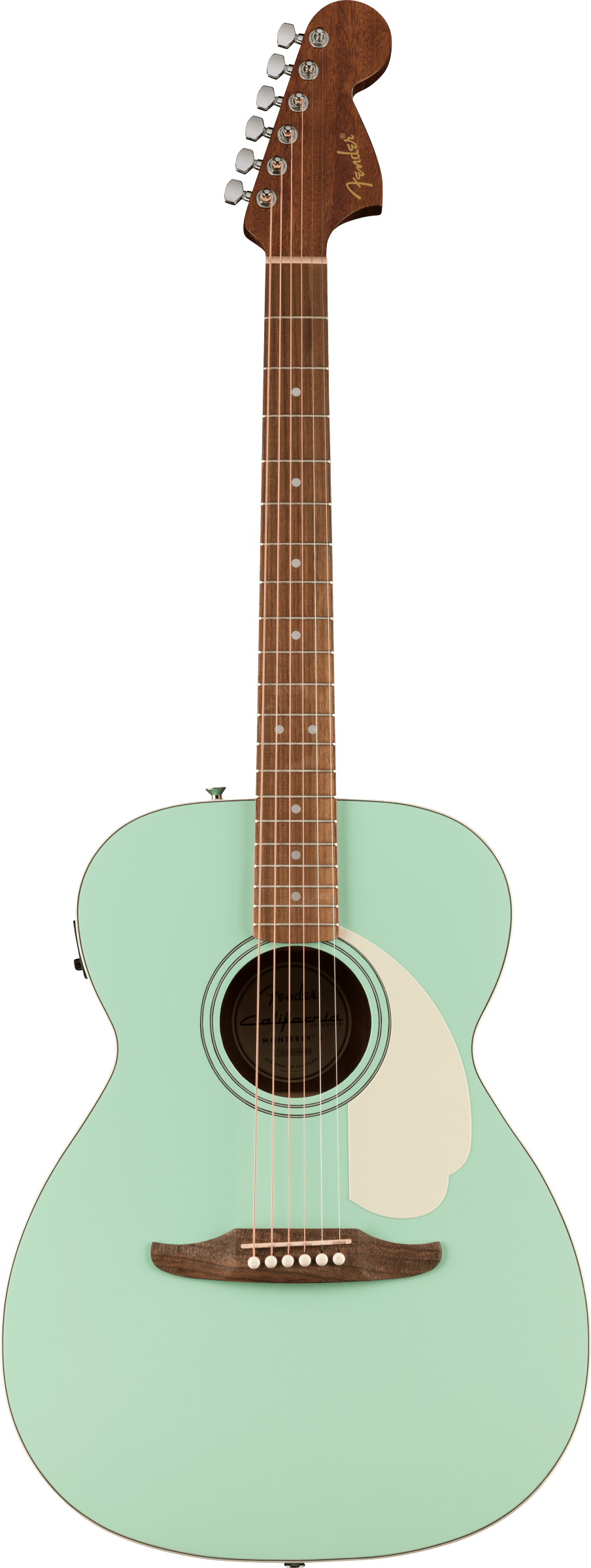 Fender California Series Monterey E Standard Electric Acoustic Guitar in Surf Green
