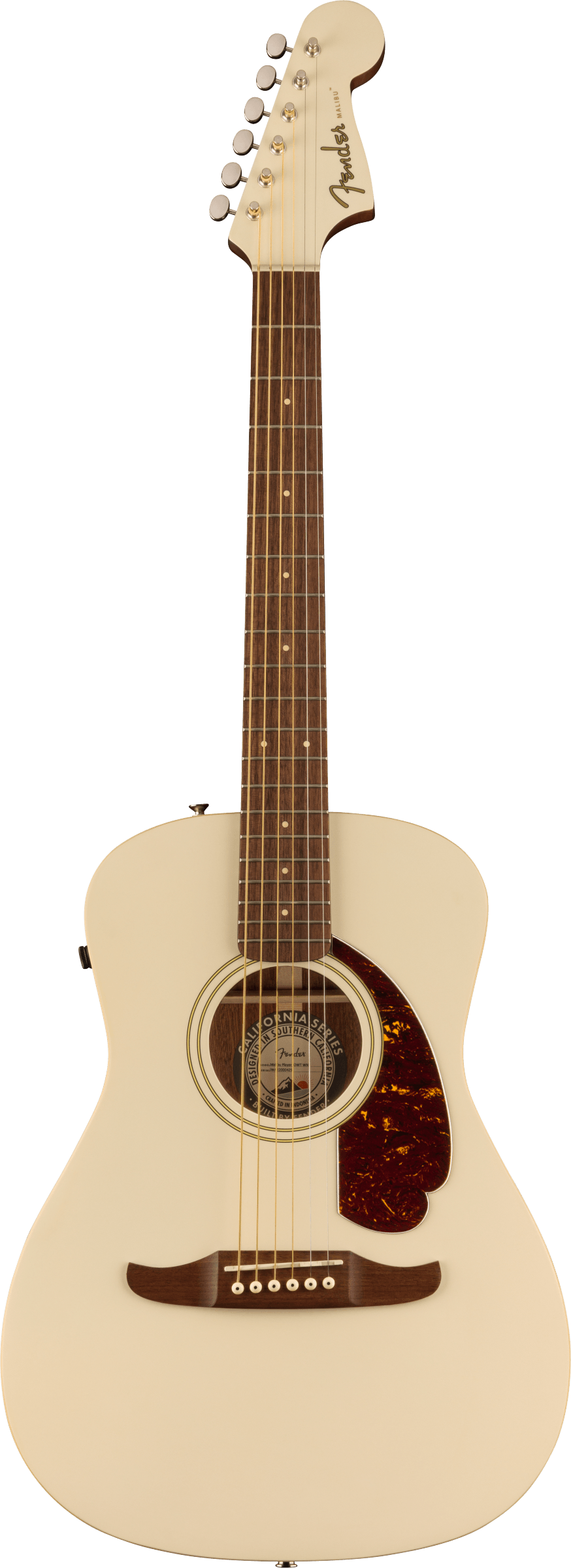 Fender Malibu Player Electric Acoustic Guitar in Olympic White