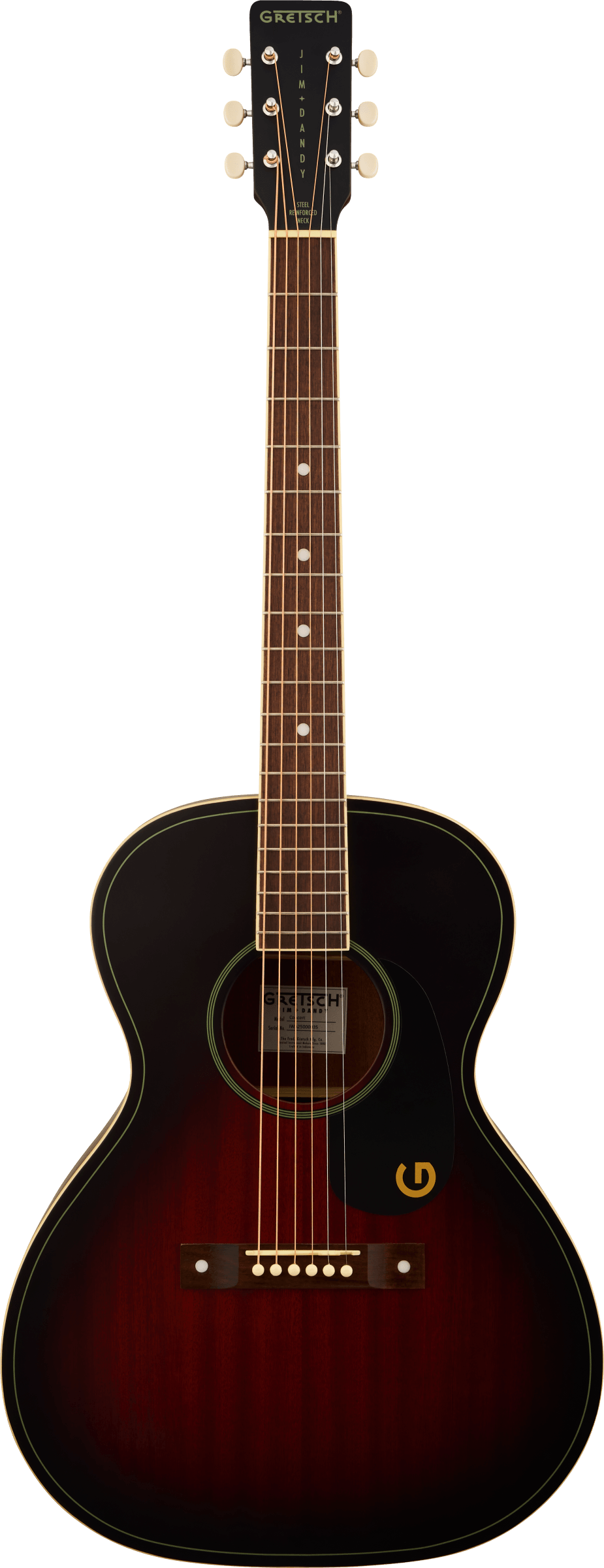 Gretsch Jim Dandy Concert Acoustic Guitar in Deep Cherry Burst