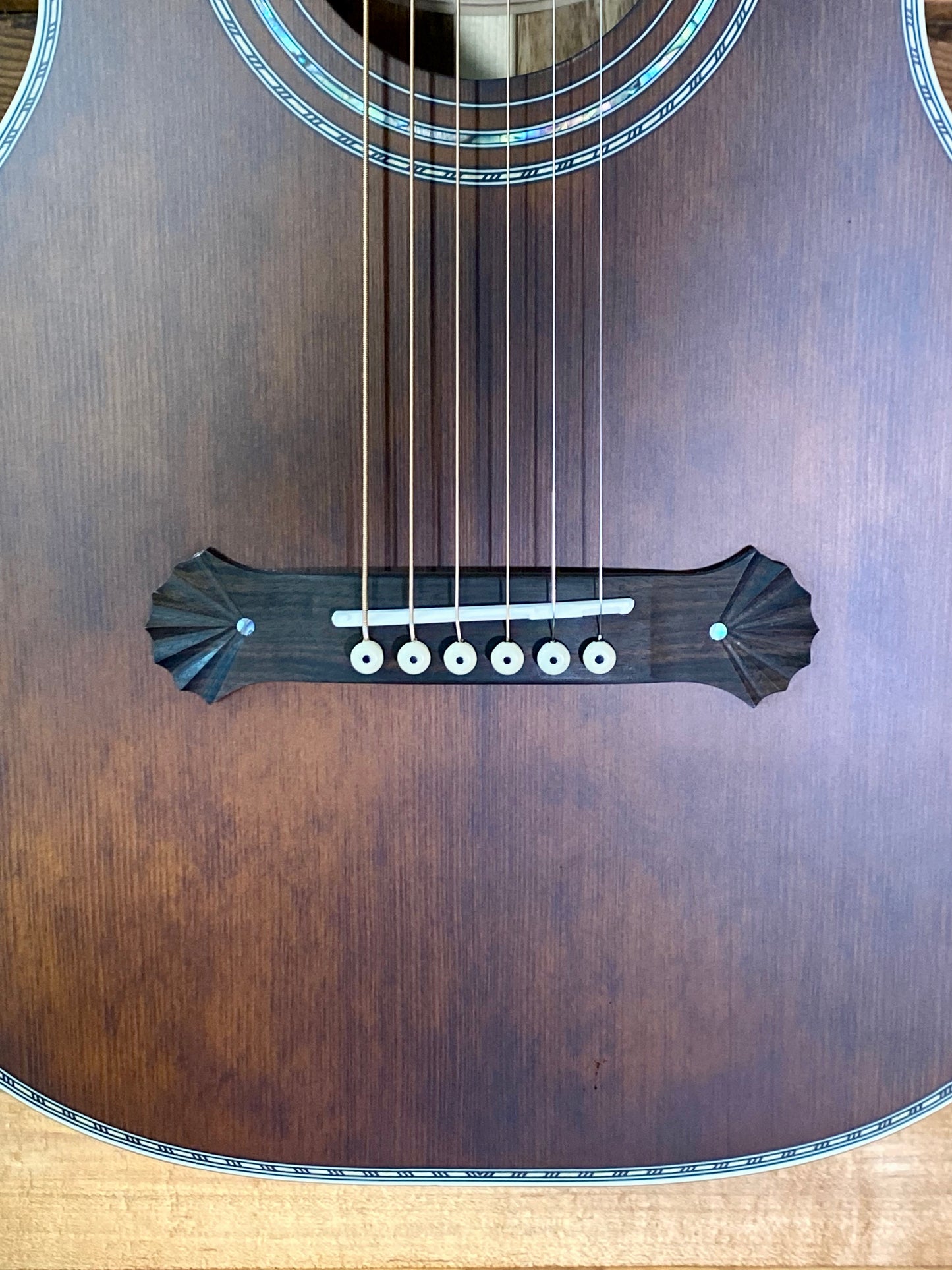 Washburn R310K Victorian Vintage Parlor Acoustic Guitar in Natural Antique Matte Finish – view 8