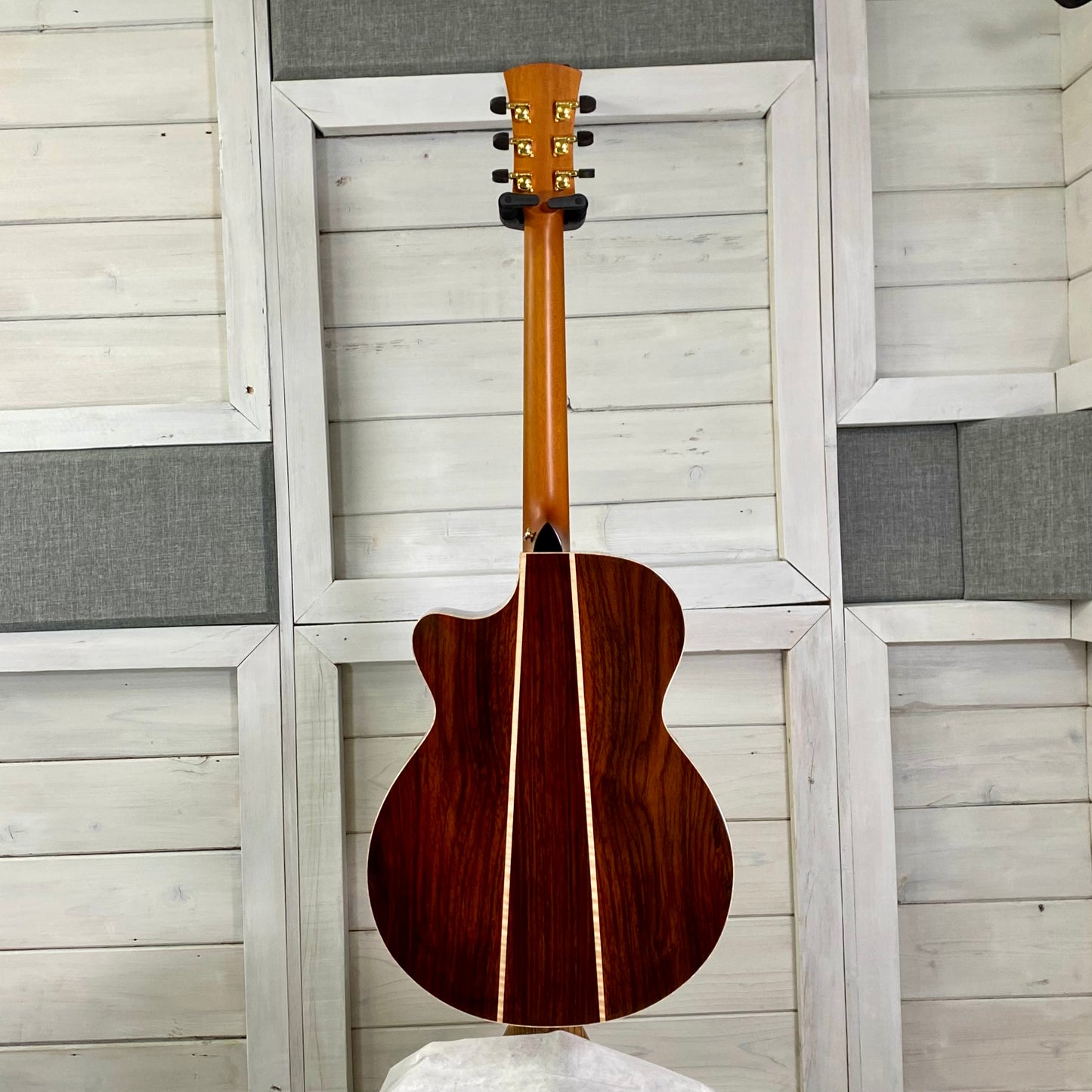 Faith Guitars HiGloss Venus 3-Piece Indonesian Rosewood Back & Sides Electric / Acoustic Guitar – view 9
