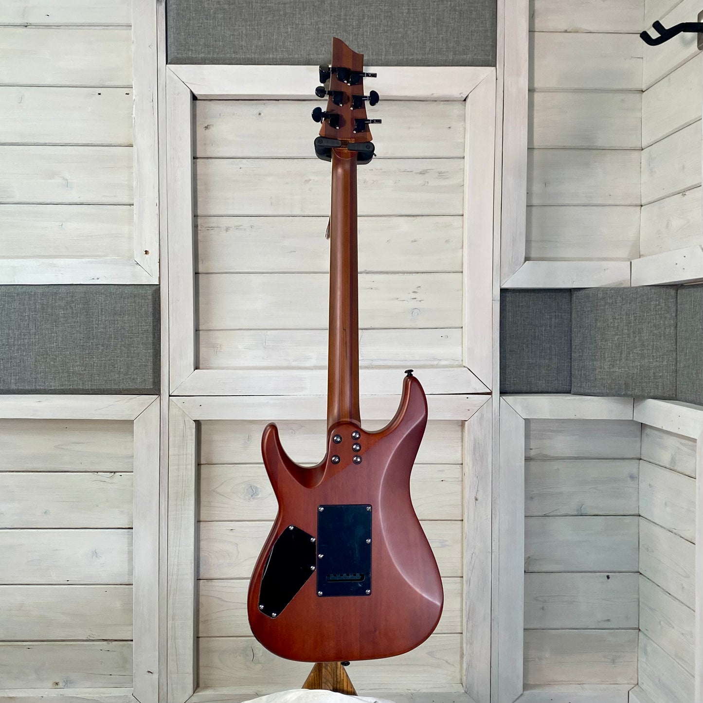 Schecter C-1 Exotic Spalted Maple Electric Guitar in Satin Natural Vintage Burst