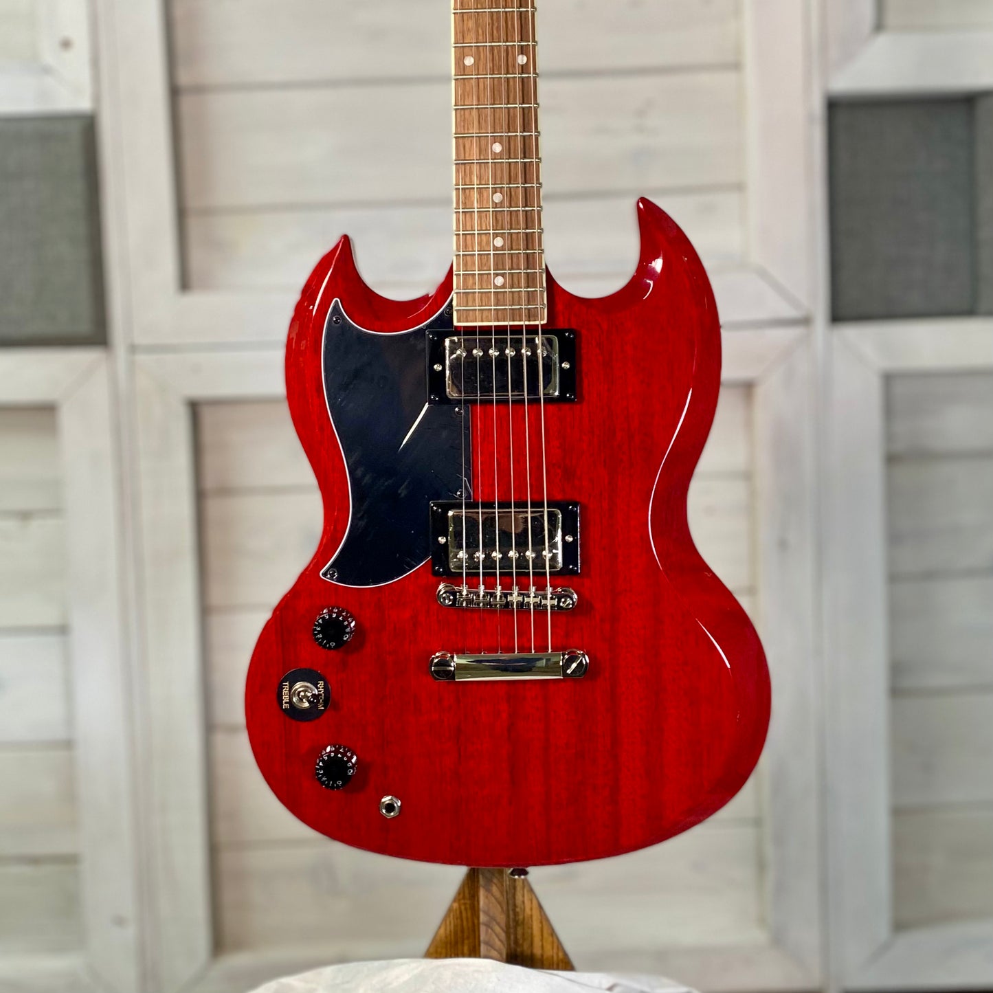 Epiphone SG Tribute E1 Left-Handed Electric Guitar in Cherry