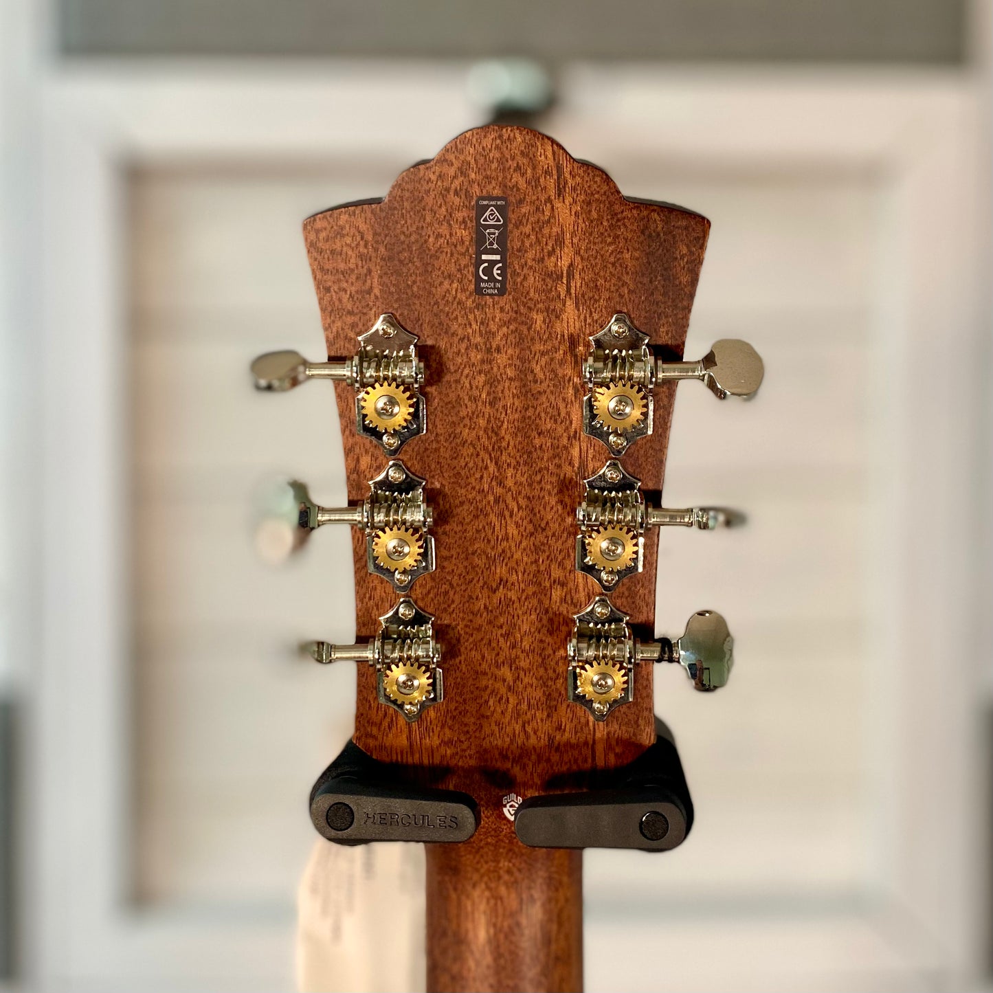 Guild BT-240E Archback Baritone Electric Acoustic Guitar in Natural Satin