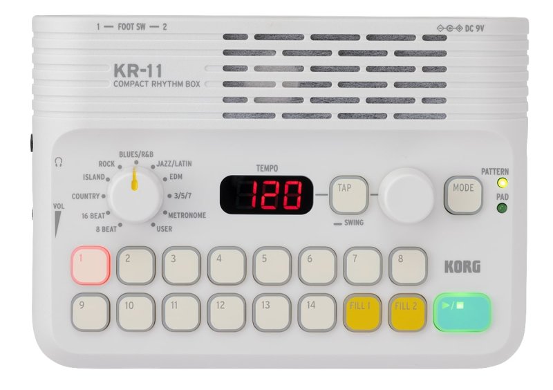 Korg KR-11 16-Pad Compact Rhythm Box Drum Machine