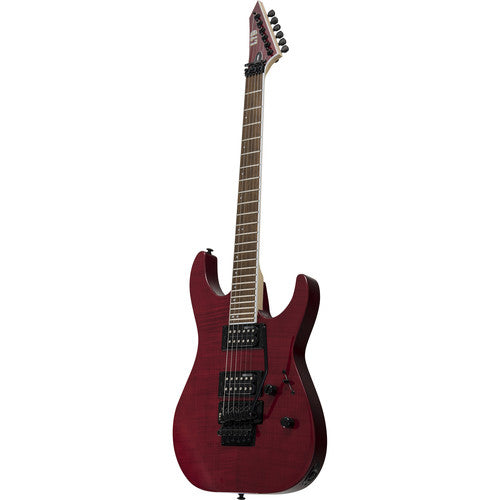 LTD LM200FMSTR Floyd Rose Electric Guitar in See Thru Red Flame Maple