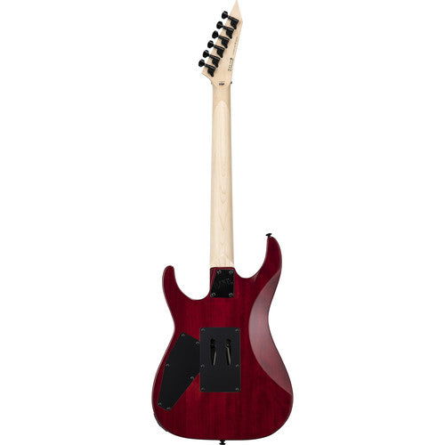 LTD LM200FMSTR Floyd Rose Electric Guitar in See Thru Red Flame Maple
