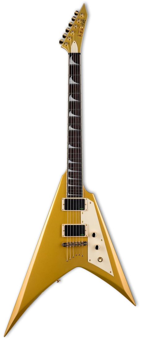 LTD KH-V Kirk Hammett in Metallic Gold With Deluxe ESP Hardcase