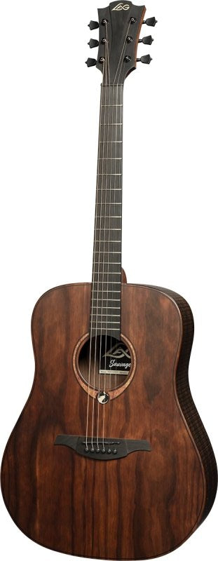 Lag Sauvage-D Dreadnought Acoustic Guitar With Padded Cover In Satin Open Pore Finish