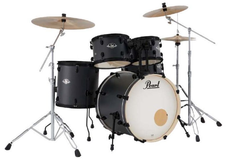 Pearl Limited-Edition Export 5-Piece Shell Pack with 22" Bass Drum in Graphite Slate