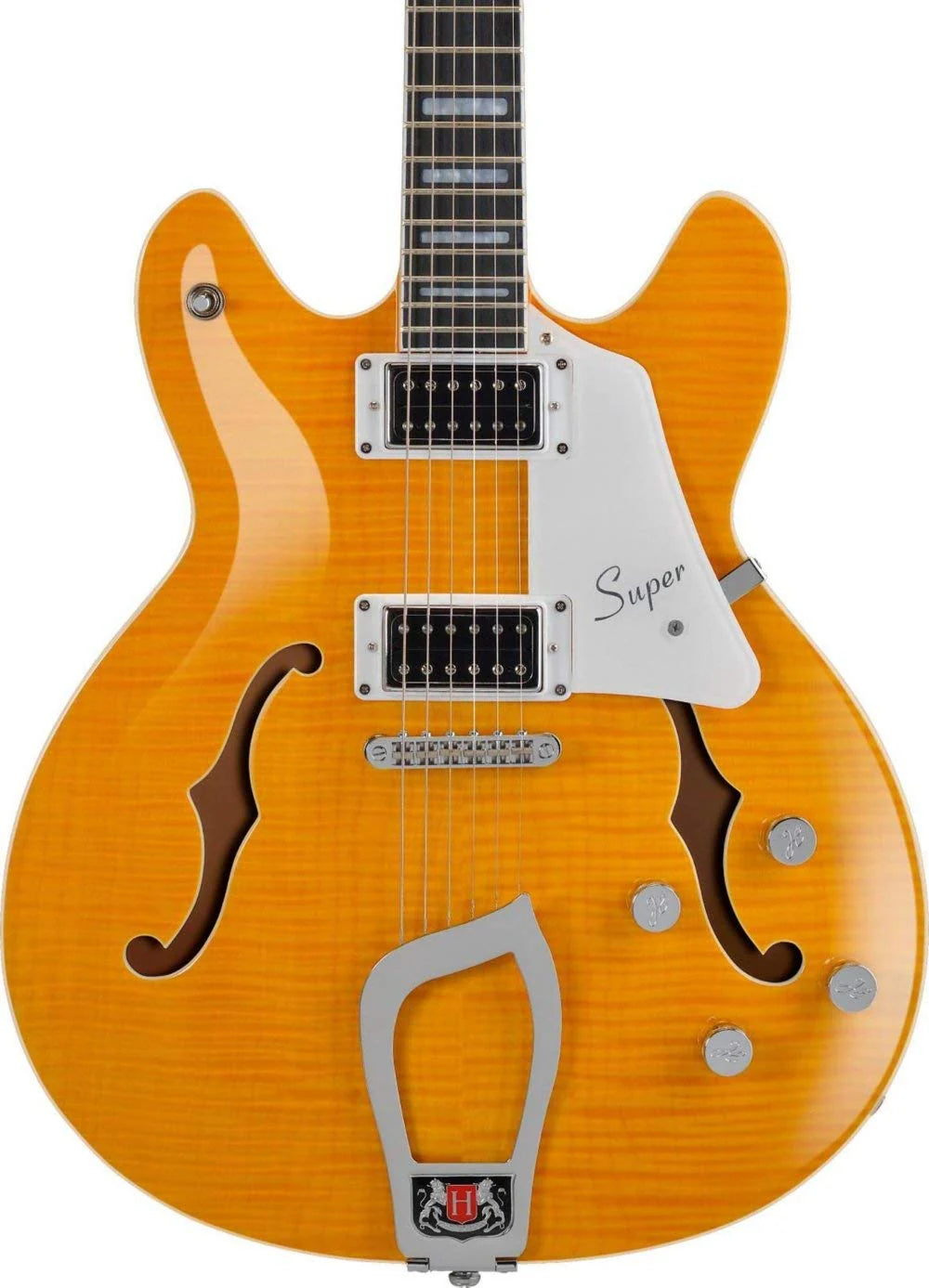 Hagstrom Super Viking Series 6 String Semi Hollowbody Electric Guitar in Dandy Dandelion