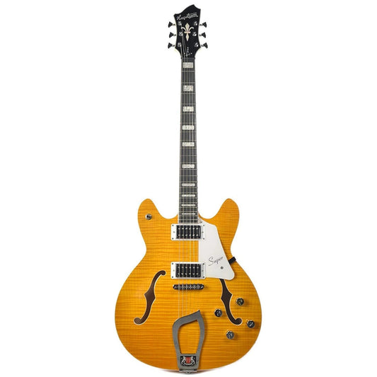 Hagstrom Super Viking Series 6 String Semi Hollowbody Electric Guitar in Dandy Dandelion