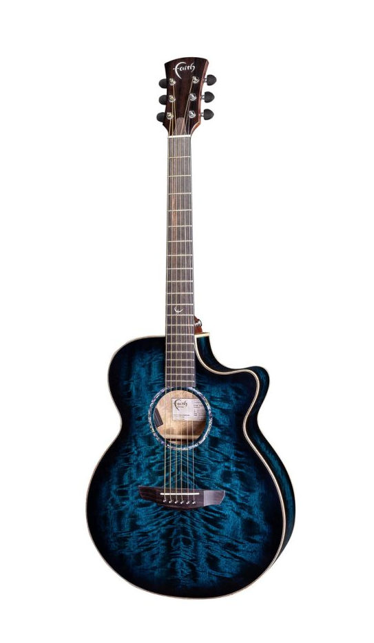 Faith Blue Moon Venus Cutaway Electric / Acoustic Guitar