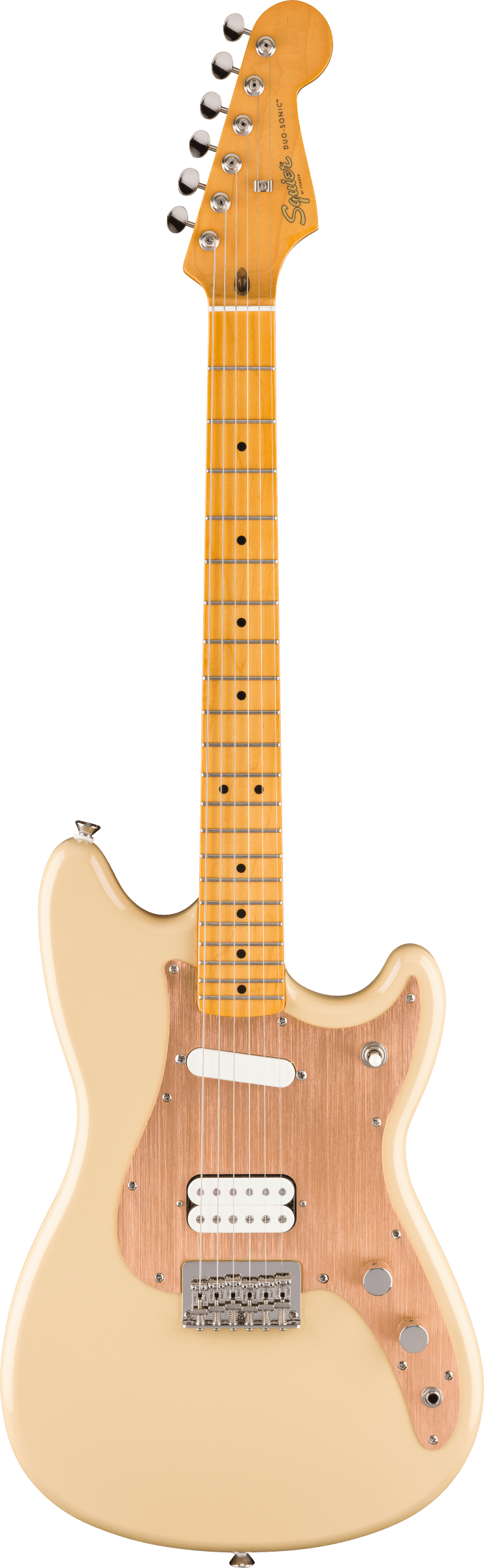 Squier Classic Vibe Duo-Sonic HS With Gold Anodized Pickguard In Desert Sand Finish