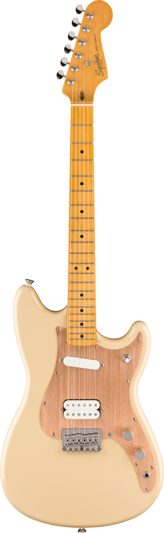 Squier Classic Vibe Duo-Sonic HS With Gold Anodized Pickguard In Desert Sand Finish
