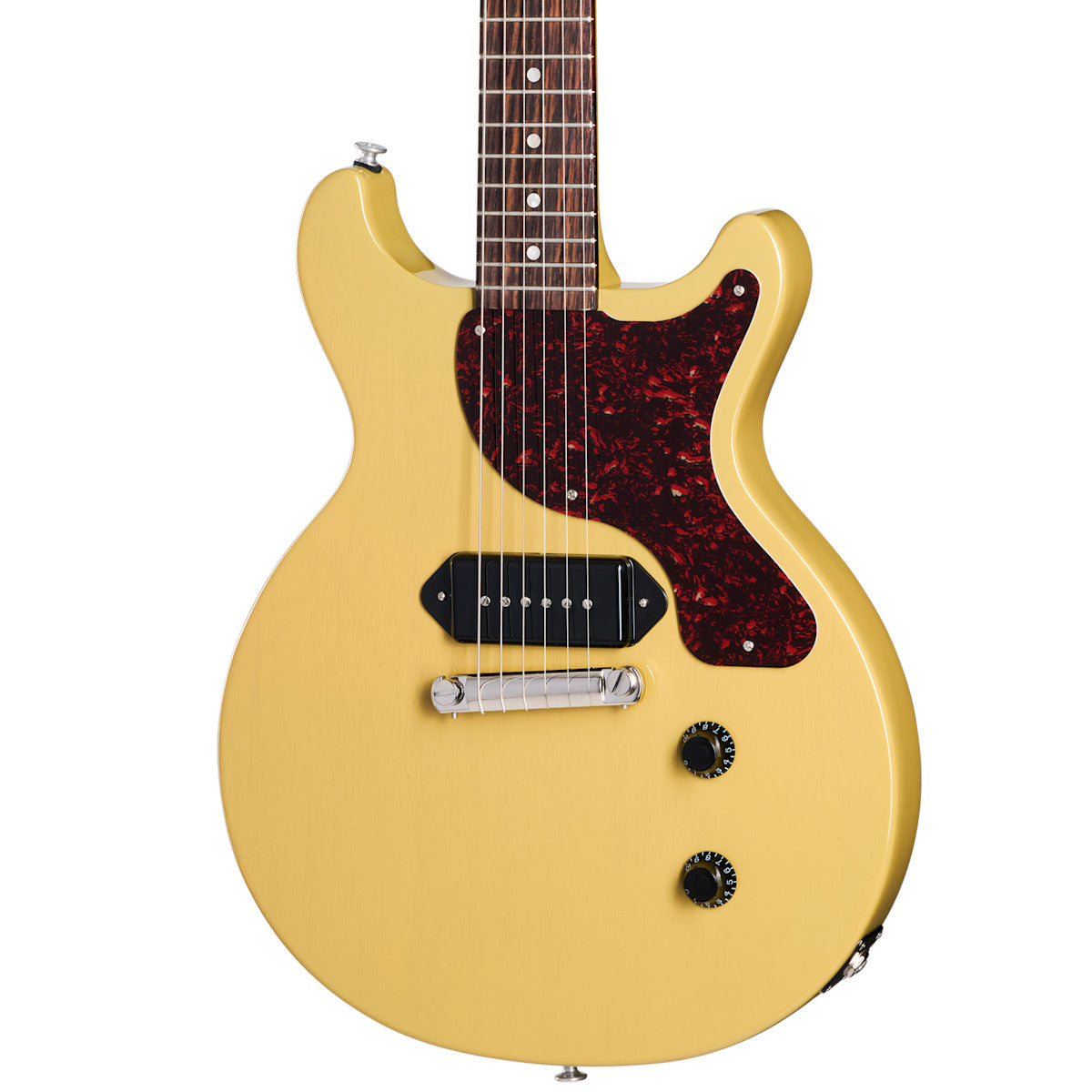 Gibson Les Paul JR Double Cut Tortoise In TV Yellow With Hard Shell Case EXCLUSIVE