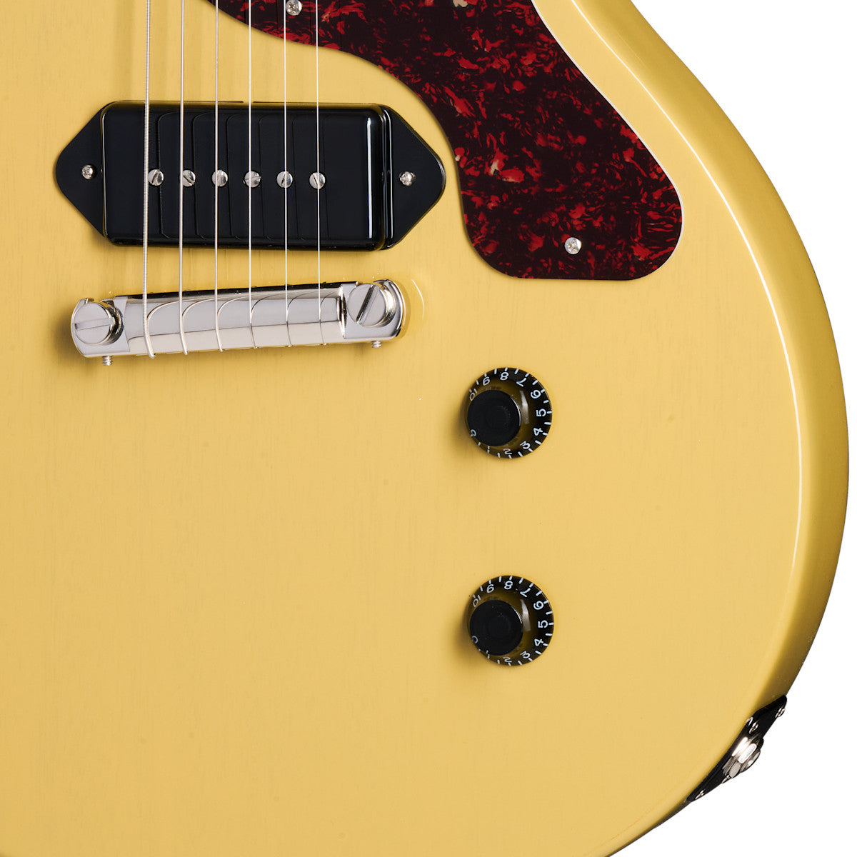 Gibson Les Paul JR Double Cut Tortoise In TV Yellow With Hard Shell Case EXCLUSIVE