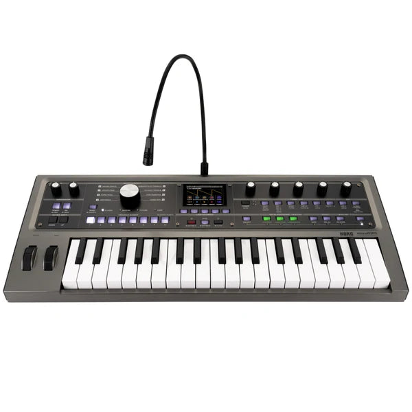 Korg Limited Tech Limited-Edition MicroKorg 2 37-Key Synthesizer / Vocoder with Soft Case, Metallic Black