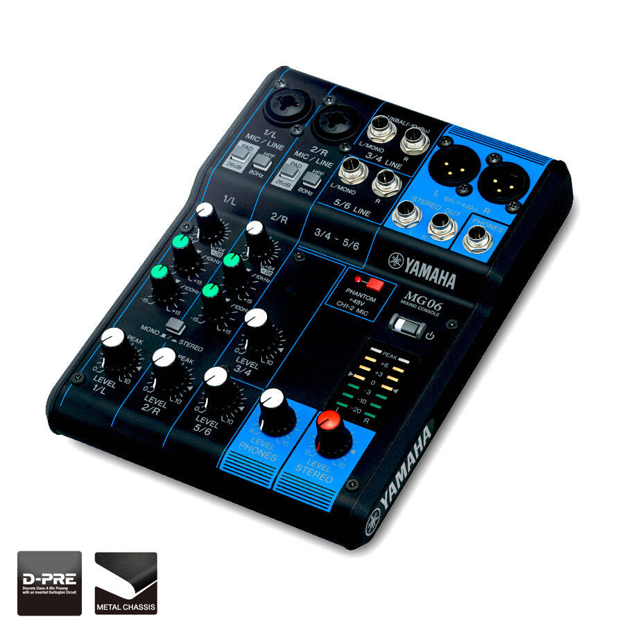 Yamaha MG06 6 Channel Mixer