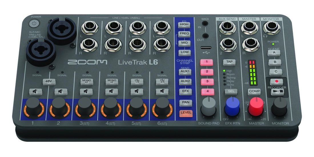 Zoom LiveTrak L6 10-Track Digital Mixer/Recorder
