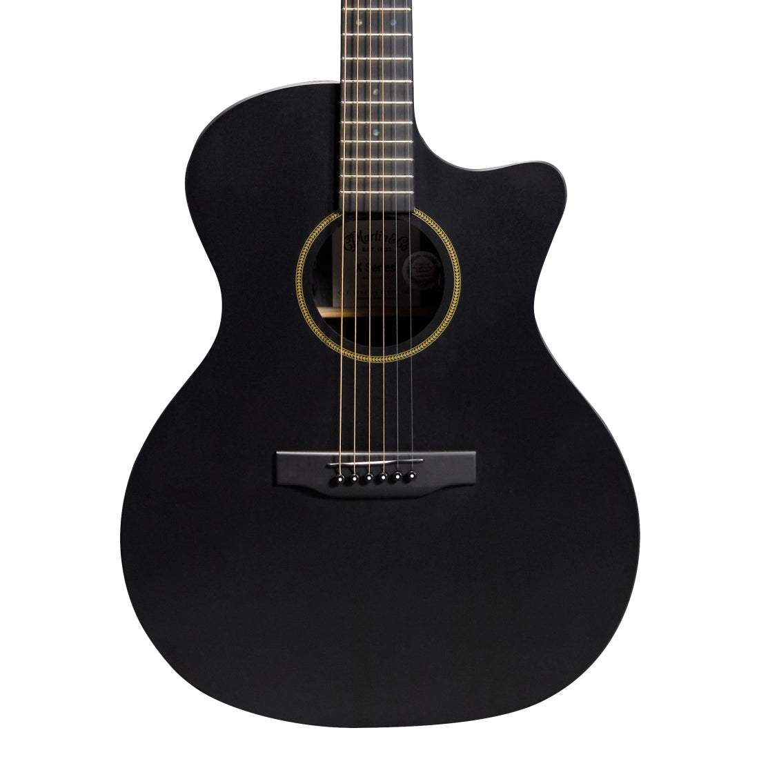 Martin GPC_X1E electric acoustic guitar in Black with softshell case