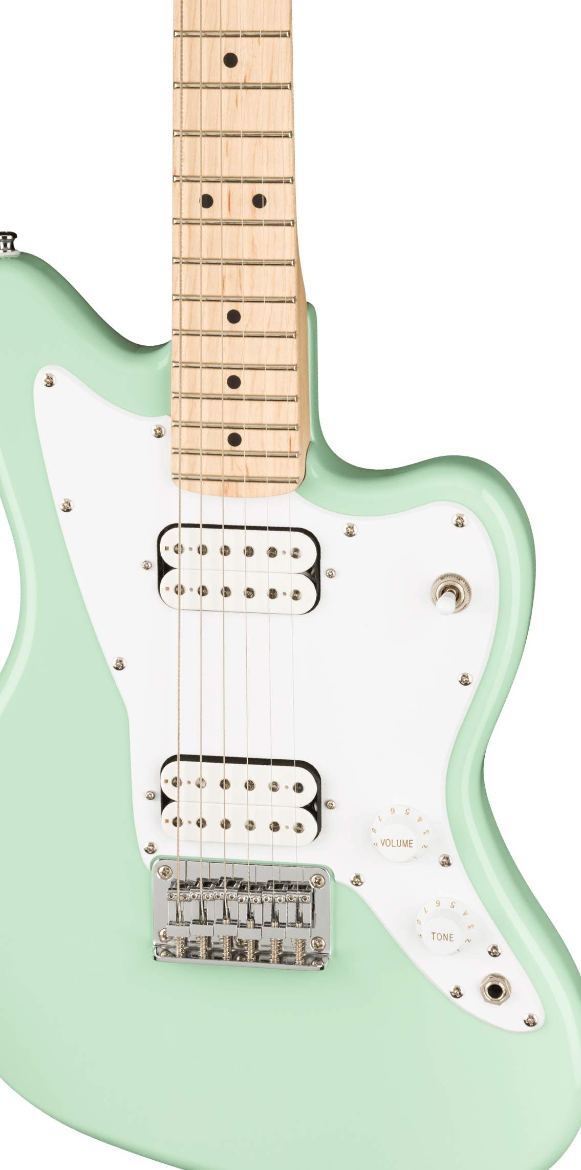 Squier Mini Jazzmaster HH electric guitar in Surf Green – view 2