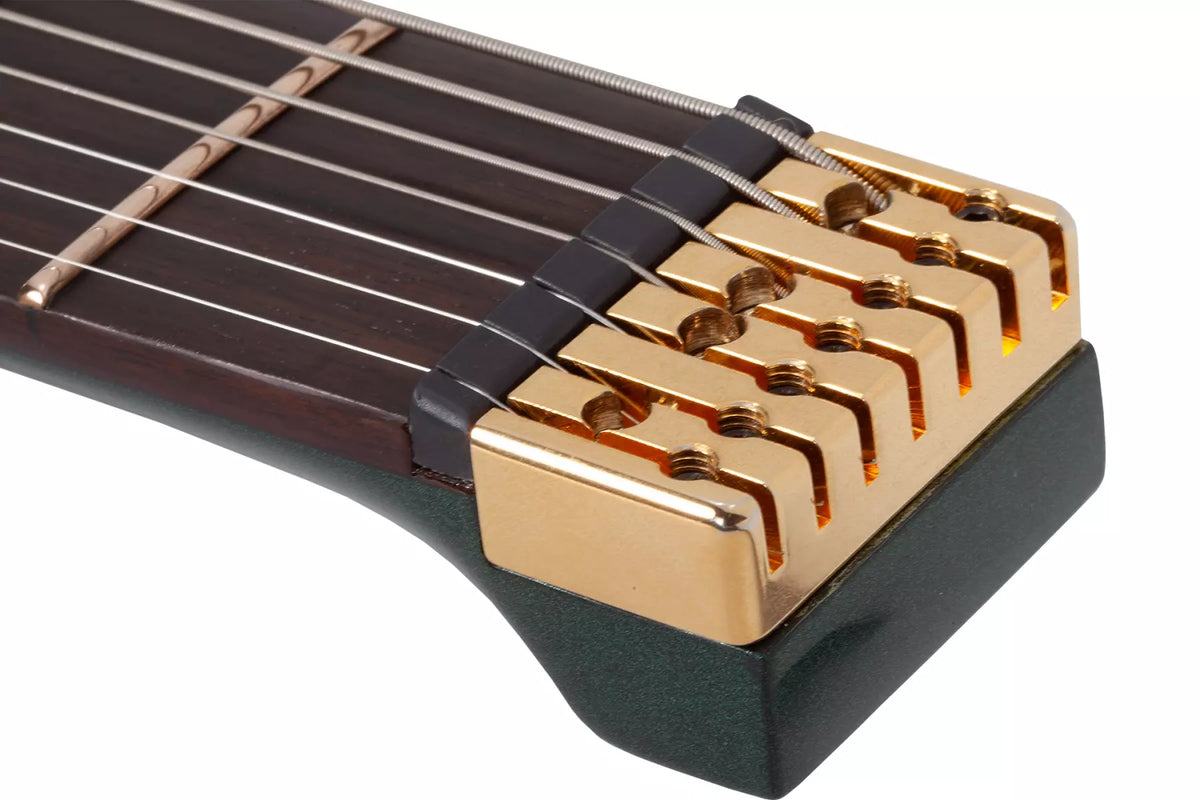 Schecter Synyster Gates Custom 7-String TR Headless Electric Guitar in Oak Green Metallic – view 3